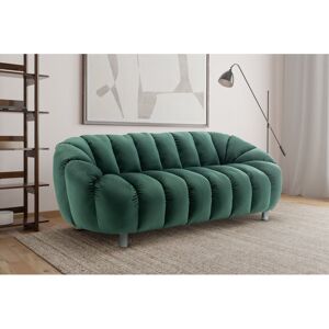 Canora Grey Mitesh Upholstered Sofa Green Velvet 70cm H x 208cm W x 90cm D/3 Canora Grey Mitesh Upholstered Sofa Green Velvet 70cm H x 208cm W x 90cm D/3