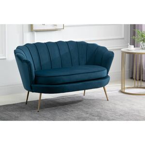 Etta Avenue Mcguire 1 Seater Velvet Loveseat Sofa Blue 75cm H X 130.5cm W X 77.5cm D Etta Avenue Mcguire 1 Seater Velvet Loveseat Sofa Blue 75cm H X 130.5cm W X 77.5cm D