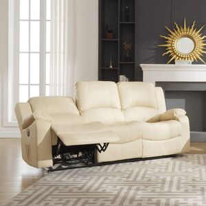 Marlow Home Co. Manervia 3 Seater Reclining Sofa Cream 103cm H X 201cm W X 99cm D Marlow Home Co. Manervia 3 Seater Reclining Sofa Cream 103cm H X 201cm W X 99cm D