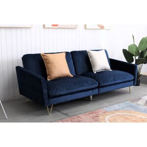 Hykkon Odysseus 3 Seater Clic Clac Sofa Bed Blue 87.5cm H X 200cm W X 80.5cm D Hykkon Odysseus 3 Seater Clic Clac Sofa Bed Blue 87.5cm H X 200cm W X 80.5cm D