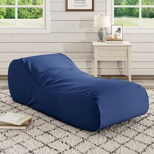 Brayden Studio Polyester Refillable Bean Bag Lounger Navy Blue 65cm H x 180cm W x 80cm D Brayden Studio Polyester Refillable Bean Bag Lounger Navy Blue 65cm H x 180cm W x 80cm D