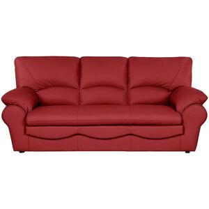 17 Stories Heppman Genuine Leather 3 Seater Fold out Sofa Bed Red 92cm H X 205cm W X 85cm D 17 Stories Heppman Genuine Leather 3 Seater Fold out Sofa Bed Red 92cm H X 205cm W X 85cm D