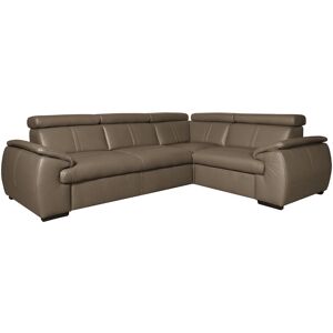 Ebern Designs Eea Leather Corner Sofa Taupe 80cm H X 265cm W X 193cm D Ebern Designs Eea Leather Corner Sofa Taupe 80cm H X 265cm W X 193cm D