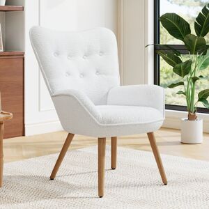 George Oliver 71cm Wide Tufted Armchair White 95cm H X 71cm W X 56cm D George Oliver 71cm Wide Tufted Armchair White 95cm H X 71cm W X 56cm D