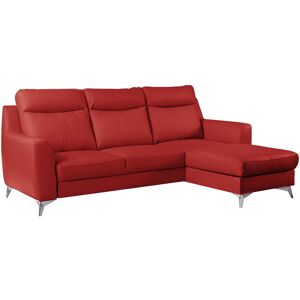 Ebern Designs Emmie-Mae Leather Corner Sofabed with Chaise Red 102cm H X 236cm W X 168cm D Ebern Designs Emmie-Mae Leather Corner Sofabed with Chaise Red 102cm H X 236cm W X 168cm D