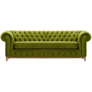 Marlow Home Co. Fritch 3 Seater Chesterfield Sofa Oak/Olive 78cm H x 244cm W x 92cm D Marlow Home Co. Fritch 3 Seater Chesterfield Sofa Oak/Olive 78cm H x 244cm W x 92cm D