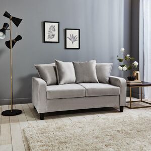 Hykkon Mitzi 3 Seater Linen Sofa Velvet/Grey 27.95" H x 53.54" W x 31.10"D Hykkon Mitzi 3 Seater Linen Sofa Velvet/Grey 27.95" H x 53.54" W x 31.10"D