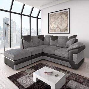 Latitude Run Dino 4 Seater Jumbo Cord Fabric Corner Sofa Grey 85cm H X 235cm W X 90cm D Latitude Run Dino 4 Seater Jumbo Cord Fabric Corner Sofa Grey 85cm H X 235cm W X 90cm D