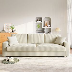 Fairmont Park 4 Seater Corduroy Sofa White 88cm H X 256cm W X 89cm D Fairmont Park 4 Seater Corduroy Sofa White 88cm H X 256cm W X 89cm D