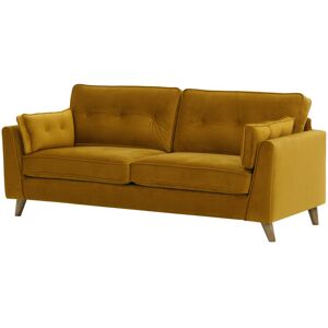 August Grove Julius 3 Seater Sofa Yellow 89cm H x 210cm W x 86cm D/3 August Grove Julius 3 Seater Sofa Yellow 89cm H x 210cm W x 86cm D/3