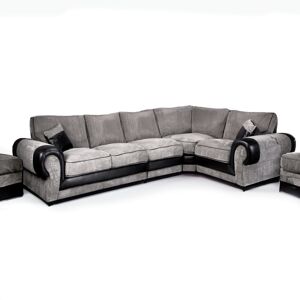 Ophelia & Co. Prannoy 4 - Piece Upholstered Corner Sectional Black/Grey 90cm H X 335cm W X 185cm D Ophelia & Co. Prannoy 4 - Piece Upholstered Corner Sectional Black/Grey 90cm H X 335cm W X 185cm D