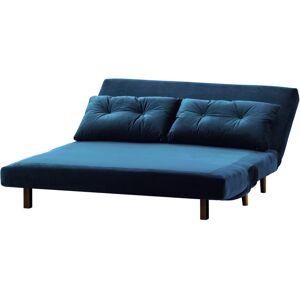 Hykkon Donald 2 Seater Fold Out Sofa Bed Dark Blue/Aveo 78cm H X 142cm W X 90cm D Hykkon Donald 2 Seater Fold Out Sofa Bed Dark Blue/Aveo 78cm H X 142cm W X 90cm D