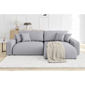 17 Stories Emma Sleeper Corner Sofa Chaise Bed with Storage Cord Fabric Light Grey 78cm H X 234cm W X 170cm D 17 Stories Emma Sleeper Corner Sofa Chaise Bed with Storage Cord Fabric Light Grey 78cm H X 234cm W X 170cm D