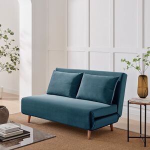 Furniture Box Brody 2 Seater Sofa Bed - Luxury Simple Modern Folding Design Blue Velvet 83cm H X 140cm W X 91cm D Furniture Box Brody 2 Seater Sofa Bed - Luxury Simple Modern Folding Design Blue Velvet 83cm H X 140cm W X 91cm D