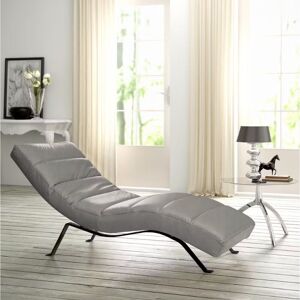 Latitude Run Crosby Upholstered Leather-look Fabric Chaise Lounge with Adjustable Backrest Black/Grey 95cm H X 65cm W X 171cm L Latitude Run Crosby Upholstered Leather-look Fabric Chaise Lounge with Adjustable Backrest Black/Grey 95cm H X 65cm W X 171cm L