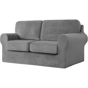 Ebern Designs Sofa Cover With Separate Seat Cushions And Backrests Stretch Velvet Sofa Slipcover Couch Covers Furniture Protector Split Combined (2 Seat Set 5 PCS) Grey 145cm H X 178cm W X 95cm D Ebern Designs Sofa Cover With Separate Seat Cushions And Backrests Stretch Velvet Sofa Slipcover Couch Covers Furniture Protector Split Combined (2 Seat Set 5 PCS) Grey 145cm H X 178cm W X 95cm D