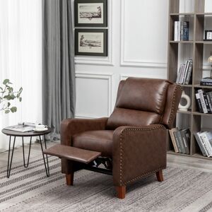 Marlow Home Co. Ipina Leather Match Manual Recliner Brown 86cm H X 89cm W X 68cm D Marlow Home Co. Ipina Leather Match Manual Recliner Brown 86cm H X 89cm W X 68cm D
