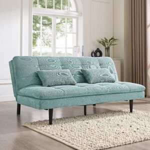 George Oliver Warick Sage Green Linen Fabric Sofa Bed Blue 86cm H X 186cm W X 100cm D George Oliver Warick Sage Green Linen Fabric Sofa Bed Blue 86cm H X 186cm W X 100cm D