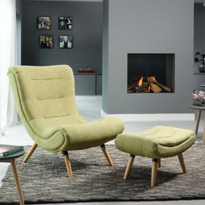 Norden Home Sasha 82cm Wide Tufted Polyester Lounge Chair and Ottoman Green 102cm H X 82cm W X 75cm D Norden Home Sasha 82cm Wide Tufted Polyester Lounge Chair and Ottoman Green 102cm H X 82cm W X 75cm D