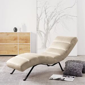 Brayden Studio Brixham Upholstered Chenille Fabric Chaise Lounge with Adjustable Back Black/Beige 95cm H X 65cm W X 171cm L Brayden Studio Brixham Upholstered Chenille Fabric Chaise Lounge with Adjustable Back Black/Beige 95cm H X 65cm W X 171cm L