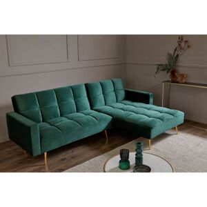Mercury Shiflet Upholstered Corner Sofa Opal Green Velvet 85cm H X 244cm W X 150cm D Mercury Shiflet Upholstered Corner Sofa Opal Green Velvet 85cm H X 244cm W X 150cm D