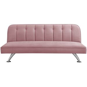 Etta Avenue Nevin 3 Seater Clic Clac Sofa Bed Pink 76cm H X 180cm W X 85cm D Etta Avenue Nevin 3 Seater Clic Clac Sofa Bed Pink 76cm H X 180cm W X 85cm D