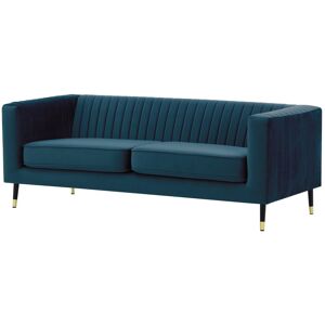 Etta Avenue Burnham 3 Seater Sofa Dark Blue 74cm H X 201cm W X 83cm D Etta Avenue Burnham 3 Seater Sofa Dark Blue 74cm H X 201cm W X 83cm D