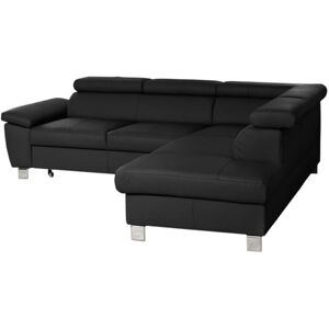 Latitude Run Alfreddie Leather Corner Sofa with Sleeping Function and Storage Black 92cm H X 248cm W X 208cm D Latitude Run Alfreddie Leather Corner Sofa with Sleeping Function and Storage Black 92cm H X 248cm W X 208cm D