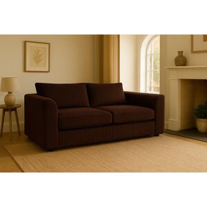 Brayden Studio 3 Seater Jumbo Cord Sofa – High Back Sectional With Fixed Cushions & Deep Seating For Living Room Comfort Chocolate 90cm H X 190cm W X 60cm D Brayden Studio 3 Seater Jumbo Cord Sofa – High Back Sectional With Fixed Cushions & Deep Seating For Living Room Comfort Chocolate 90cm H X 190cm W X 60cm D