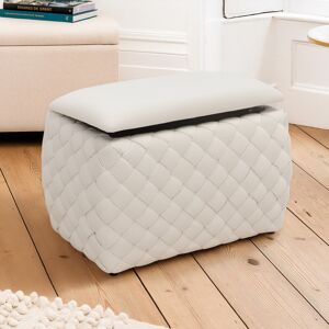 Fairmont Park Adamarie Velvet Storage Ottoman - Cream Cream 45cm H X 65cm W X 43cm D Fairmont Park Adamarie Velvet Storage Ottoman - Cream Cream 45cm H X 65cm W X 43cm D