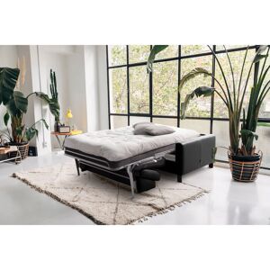 Ebern Designs Najmul Genuine Leather Foldable Sofabed with Mattress Black 87cm H X 190cm W X 100cm D Ebern Designs Najmul Genuine Leather Foldable Sofabed with Mattress Black 87cm H X 190cm W X 100cm D