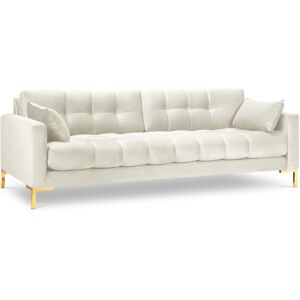 Canora Grey Adoraim 217Cm Square Arm Sofa Light Beige/Gold 75cm H X 217cm W X 92cm D Canora Grey Adoraim 217Cm Square Arm Sofa Light Beige/Gold 75cm H X 217cm W X 92cm D