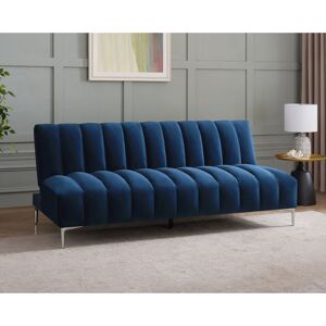Metro Camille 3 Seater Sofa Bed in Velvety Fabric Midnight Blue Velvet 80cm H X 170cm W X 96cm D Metro Camille 3 Seater Sofa Bed in Velvety Fabric Midnight Blue Velvet 80cm H X 170cm W X 96cm D