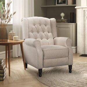 ClassicLiving Sholes 78cm Wide Manual Wingback Chair Recliner Recliner Beige 104cm H X 78cm W X 88cm D ClassicLiving Sholes 78cm Wide Manual Wingback Chair Recliner Recliner Beige 104cm H X 78cm W X 88cm D