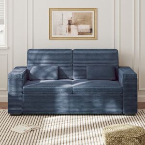 17 Stories Modern 180cm 2-seater corduroy sofa with two-arm storage enhances your living space Blue 84cm H X 180cm W X 74cm D 17 Stories Modern 180cm 2-seater corduroy sofa with two-arm storage enhances your living space Blue 84cm H X 180cm W X 74cm D