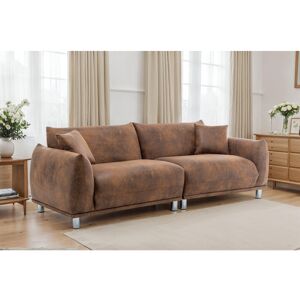 Borough Wharf Amai Sofa Brown 3/75cm H x 225cm W x 95cm D Borough Wharf Amai Sofa Brown 3/75cm H x 225cm W x 95cm D