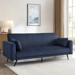 George Oliver Tudor Sofa Bed Blue 85cm H X 207cm W X 82cm D George Oliver Tudor Sofa Bed Blue 85cm H X 207cm W X 82cm D