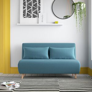 Zipcode Design Etelvina 2 Seater Clic Clac Sofa Bed Blue 81cm H X 141cm W X 90cm D Zipcode Design Etelvina 2 Seater Clic Clac Sofa Bed Blue 81cm H X 141cm W X 90cm D