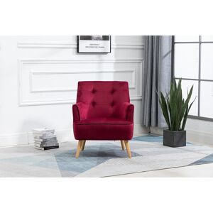 Fairmont Park Khanna 70cm Wide Tufted Polyester Armchair Dark Crimson 82cm H X 70cm W X 70cm D Fairmont Park Khanna 70cm Wide Tufted Polyester Armchair Dark Crimson 82cm H X 70cm W X 70cm D