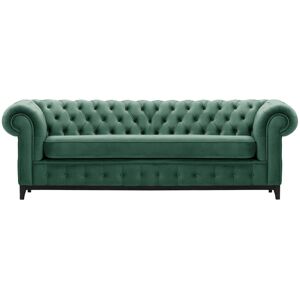 Marlow Home Co. Fritch 3 Seater Chesterfield Sofa Black/Azure Green 78cm H x 244cm W x 92cm D Marlow Home Co. Fritch 3 Seater Chesterfield Sofa Black/Azure Green 78cm H x 244cm W x 92cm D
