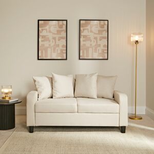 Hykkon Mitzi 3 Seater Linen Sofa Oatmeal/Polyester 27.95" H x 53.54" W x 31.10"D Hykkon Mitzi 3 Seater Linen Sofa Oatmeal/Polyester 27.95" H x 53.54" W x 31.10"D