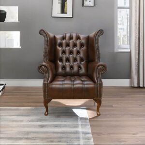 Rosalind Wheeler Abdisalan 88Cm Wide Tufted Wingback Chair Antique Brown 106cm H X 88cm W X 81cm D Rosalind Wheeler Abdisalan 88Cm Wide Tufted Wingback Chair Antique Brown 106cm H X 88cm W X 81cm D