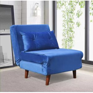 Fairmont Park Minonk Small Single Sofa Bed Chair Velvet Fabric Armchair Sleeper Chair Chaise Pull Out Navy 208.28cm H X 190.5cm W X 228.6cm D Fairmont Park Minonk Small Single Sofa Bed Chair Velvet Fabric Armchair Sleeper Chair Chaise Pull Out Navy 208.28cm H X 190.5cm W X 228.6cm D