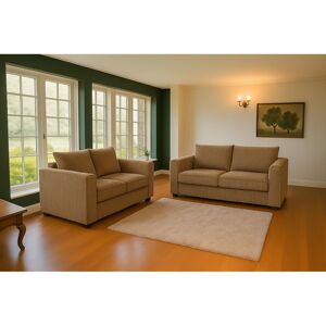 Ebern Designs Jambo Cord 3 and 2 Seater High Back Cushion Sofa Set Coffee Ebern Designs Jambo Cord 3 and 2 Seater High Back Cushion Sofa Set Coffee