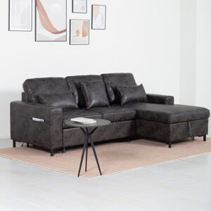 Latitude Run Pu Sofa With Corner Chaise And Storage Grey 71cm H X 233cm W X 85cm D Latitude Run Pu Sofa With Corner Chaise And Storage Grey 71cm H X 233cm W X 85cm D
