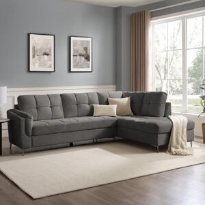 Metro Cassidy Upholstered Corner Sectional Grey 89cm H X 266cm W X 193cm D Metro Cassidy Upholstered Corner Sectional Grey 89cm H X 266cm W X 193cm D