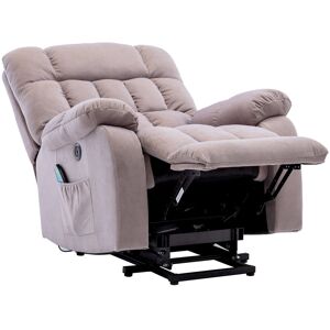 Ebern Designs Electric Power Lift Recliner Chair Sofa With Massage And Heat For Elderly 2 Side Pockets USB Ports Single Recliner Chairs For Living Room Overstuffed Light Brown 104cm H X 91cm W X 81cm D Ebern Designs Electric Power Lift Recliner Chair Sofa With Massage And Heat For Elderly 2 Side Pockets USB Ports Single Recliner Chairs For Living Room Overstuffed Light Brown 104cm H X 91cm W X 81cm D