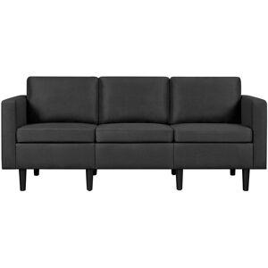 Yaheetech 188.5Cm Linen Square Arm Sofa Black 80cm H X 188.5cm W X 79cm D Yaheetech 188.5Cm Linen Square Arm Sofa Black 80cm H X 188.5cm W X 79cm D