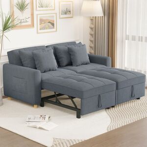 Zipcode Design Borchert 2 Seater Fabric Sofa Bed Dark Grey Linen 88cm H X 167cm W X 90cm D Zipcode Design Borchert 2 Seater Fabric Sofa Bed Dark Grey Linen 88cm H X 167cm W X 90cm D