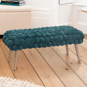 Fairmont Park Aciel Bubbly Velvet Large Footstool Dark Green 45cm H X 97cm W X 43cm D Fairmont Park Aciel Bubbly Velvet Large Footstool Dark Green 45cm H X 97cm W X 43cm D
